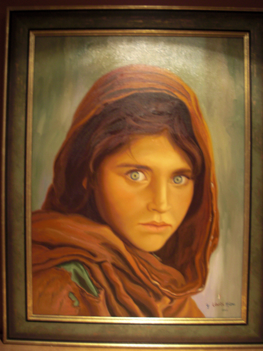 Afghan Girl Oil Painting by Milano